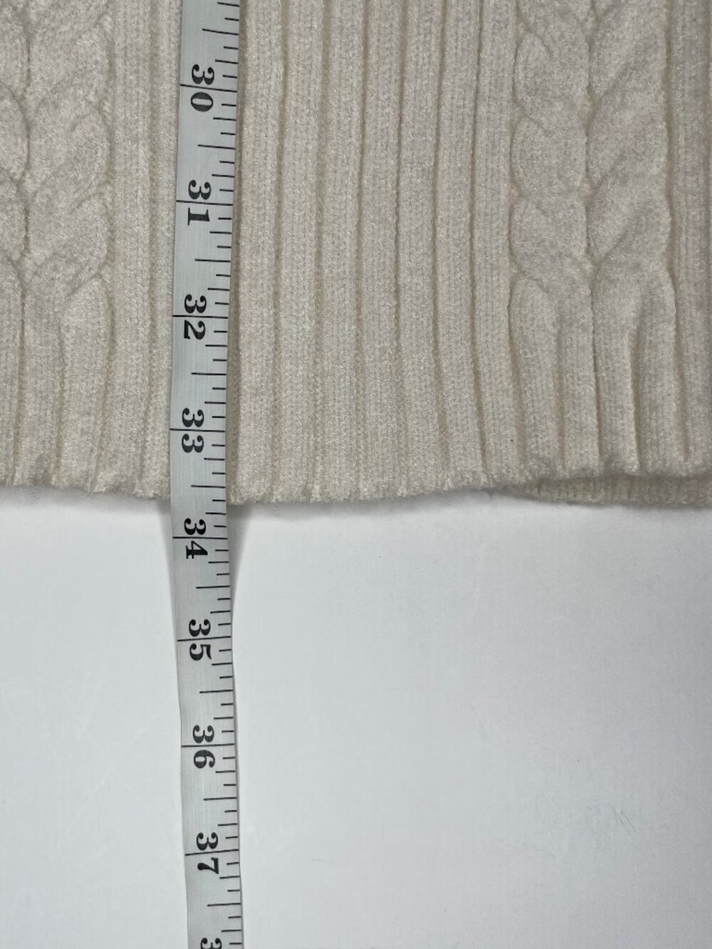 CYRUS Coquette Cable Knit Maxi Skirt Cream Ivory Ribbed Winter Cottagecore XS - Picture 13 of 16
